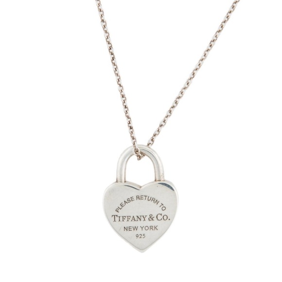 Tiffany & Co. Jewelry - Tiffany & Co. Heart Lock Pendant Necklace Sterling Silver